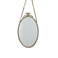 Antique Rustic Gold Oval Hanging Mirror (56cm H) - Luxury Co