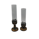 Arabesque Aged Rustic Gold Candle Holder Set - Luxury Co