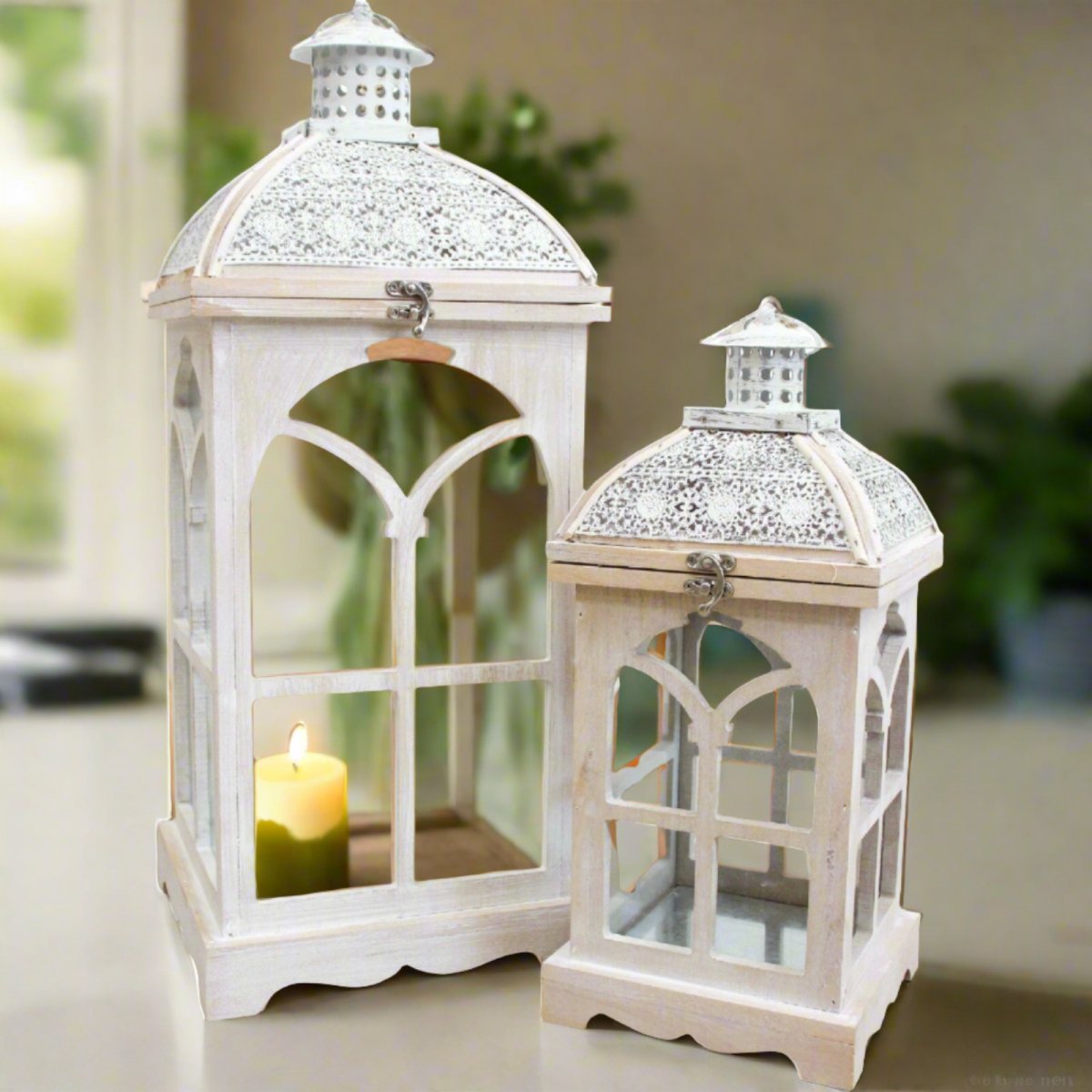 Arabesque Design Candle Lanterns Set - Luxury Co