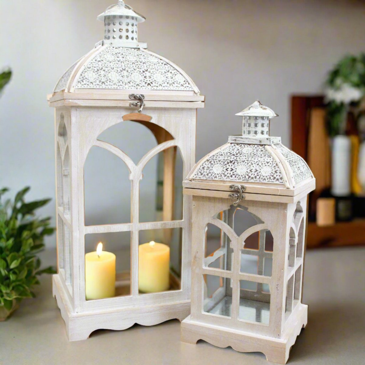 Arabesque Design Candle Lanterns Set - Luxury Co