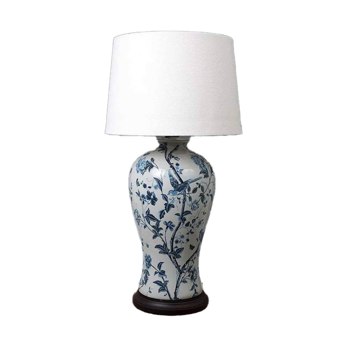 Ashleigh Ceramic Table Lamp Base White/Blue