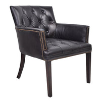 Ballard Leather Chair - Worn CoalLuxury Co