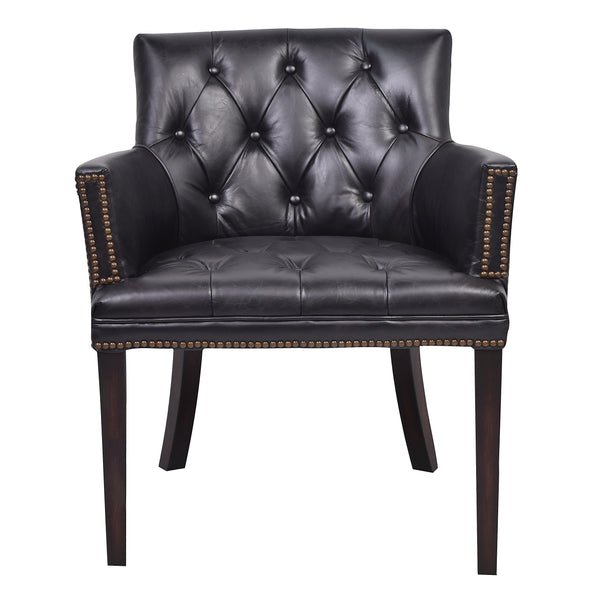 Ballard Leather Chair - Worn Coal