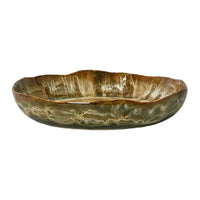 Belia Decorative Platter Brown Stoneware Large - Luxury Co