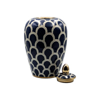 Bella Modern Urn Vase - Navy Blue & GoldLuxury Co