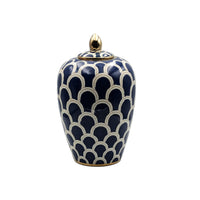 Bella Modern Urn Vase - Navy Blue & GoldLuxury Co