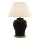 Black & Brass Ceramic Table Lamp - A Timeless Elegance - Luxury Co