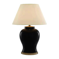 Black & Brass Ceramic Table Lamp - A Timeless Elegance - Luxury Co