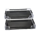 Black Glass Rectangular Serving Tray SetLuxury Co