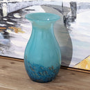 Blue Green Ocean Blown Art Glass VaseLuxury Co