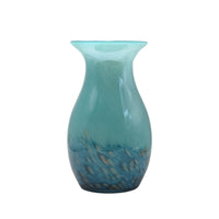 Blue Green Ocean Blown Art Glass VaseLuxury Co