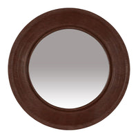 Bowie Mirror Coco Brown PU/MDF Square Frame 70cm - Luxury Co