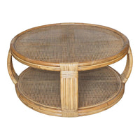 Cayman Rattan Round Coffee Table - 100cm - Luxury Co