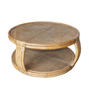 Cayman Rattan Round Coffee Table - 100cm - Luxury Co