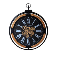 Champs Elysees Black Face Moving Gear Wall Clock 74cmLuxury Co