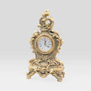 French Country Gold White Table Clock - 25cm