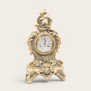 French Country Gold White Table Clock - 25cm
