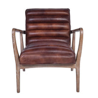 Copen Armchair - Distressed Brown LeatherLuxury Co