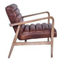 Copen Armchair - Distressed Brown LeatherLuxury Co