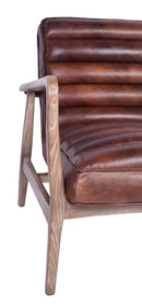 Copen Armchair - Distressed Brown LeatherLuxury Co