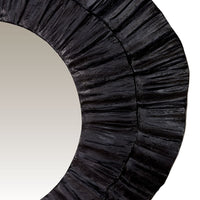 Corfu Wall Mirror Modern Round Shape Black - 102cm - Luxury Co