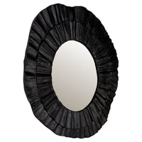 Corfu Wall Mirror Modern Round Shape Black - 102cm - Luxury Co