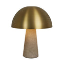 Degraves Concrete Brass Table Lamp Dome Shade - Luxury Co