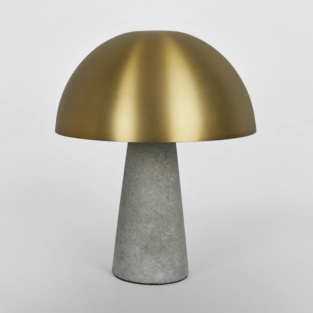 Antique Brass & Concrete Table Lamp