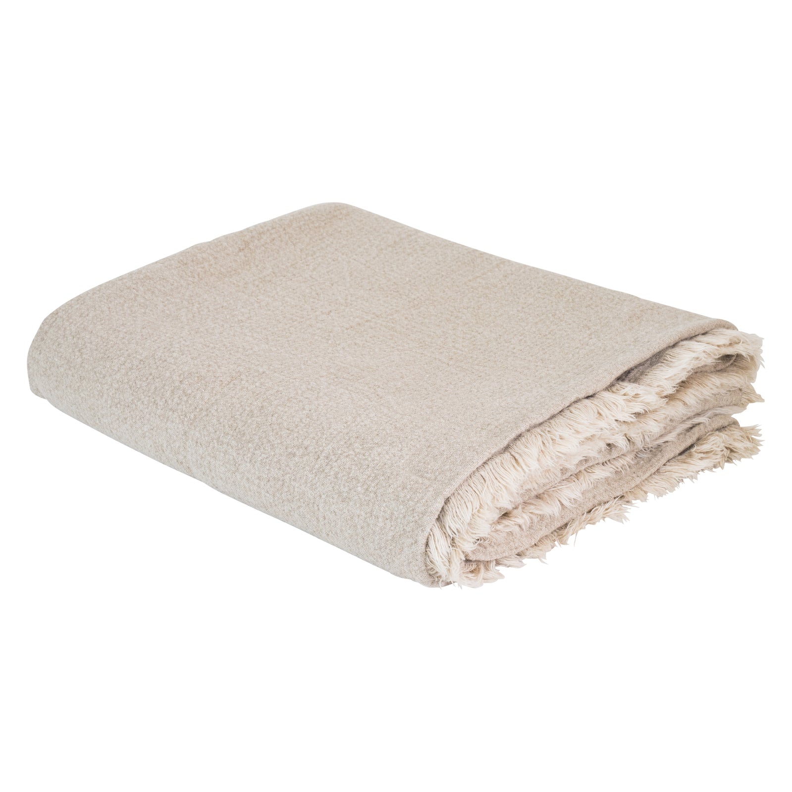 Elora Natural Linen Throw - French Flax