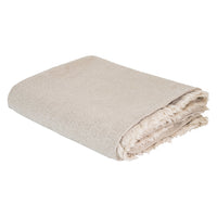 Elora Natural Linen Throw - French Flax - Luxury Co