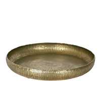 Felix Antique Gold Hammered Aluminium Tray 53cm - Luxury Co