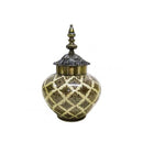 Fernando Moroccan Ginger Jar Brown Taupe Brass 30cm - Luxury Co