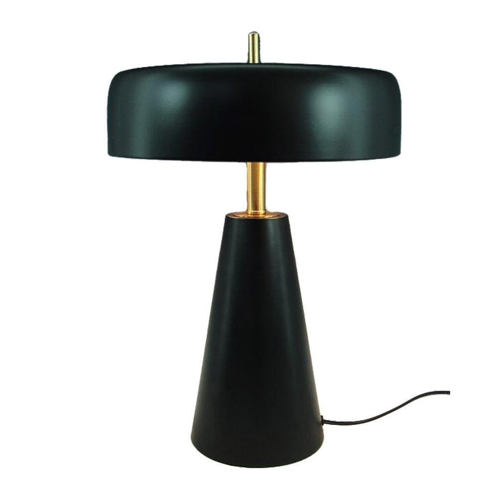 Flat Mushroom Lamp Light Stand Black/Gold