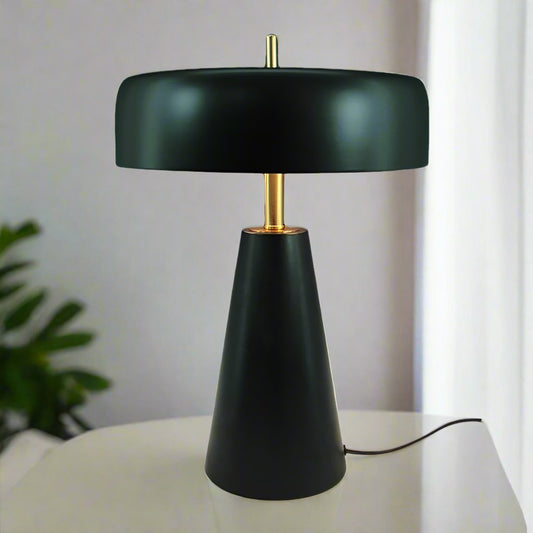 Flat Mushroom Lamp Light Stand Black/Gold - Luxury Co