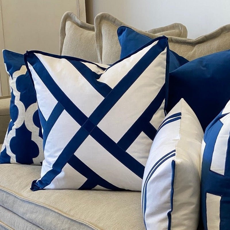 Fremantle Navy Velvet Cushion Cover 55x55 cm - Luxury Co