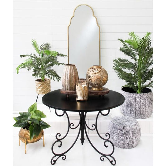 French Style Metal Garden Table Black - Luxury Co