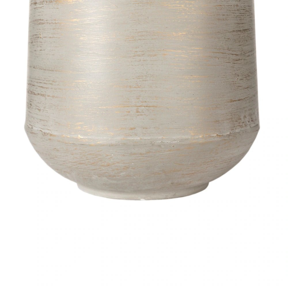 Glitzhome Modern Vintage Metal Vase Distressed Gold - Luxury Co