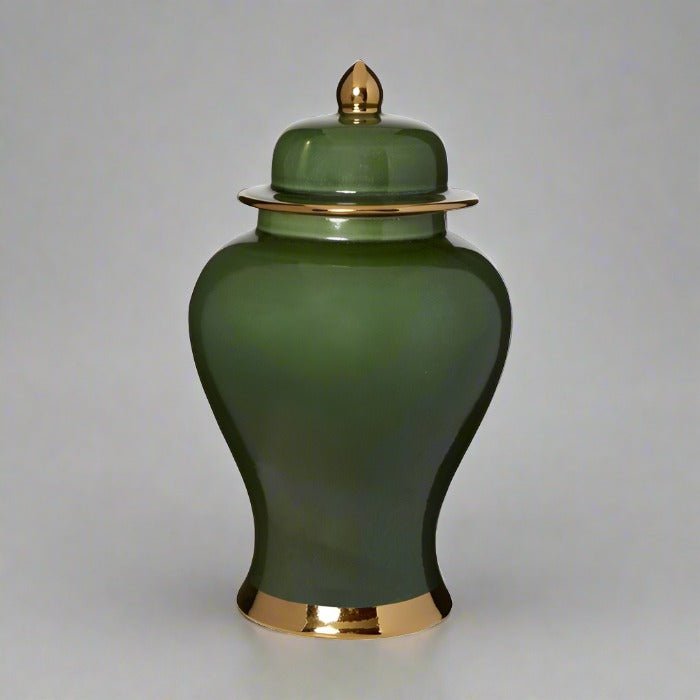 Grenfel Green Porcelain Ginger Jar 37cmH