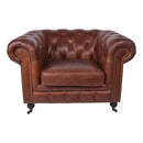 Hampton Court Aged Leather - Chesterfield ArmchairLuxury Co