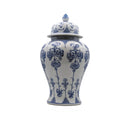 Hand - Painted Floral Ginger Jar Set - Blue & WhiteLuxury Co