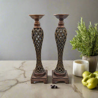 Handcrafted Wooden Candle Holders Set - Luxury Co