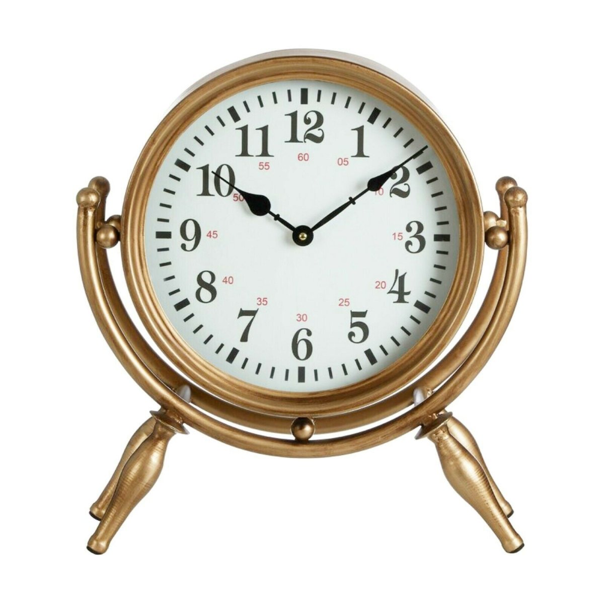 Hayden Gold Angled Legs Table Clock 34cm - Luxury Co