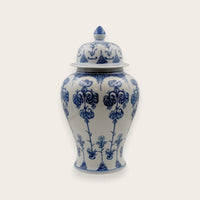 Classic Blue and White Ginger Jar - Floral