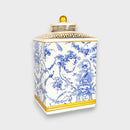 French Toile Blue and White Ceramic Ginger Jar Set