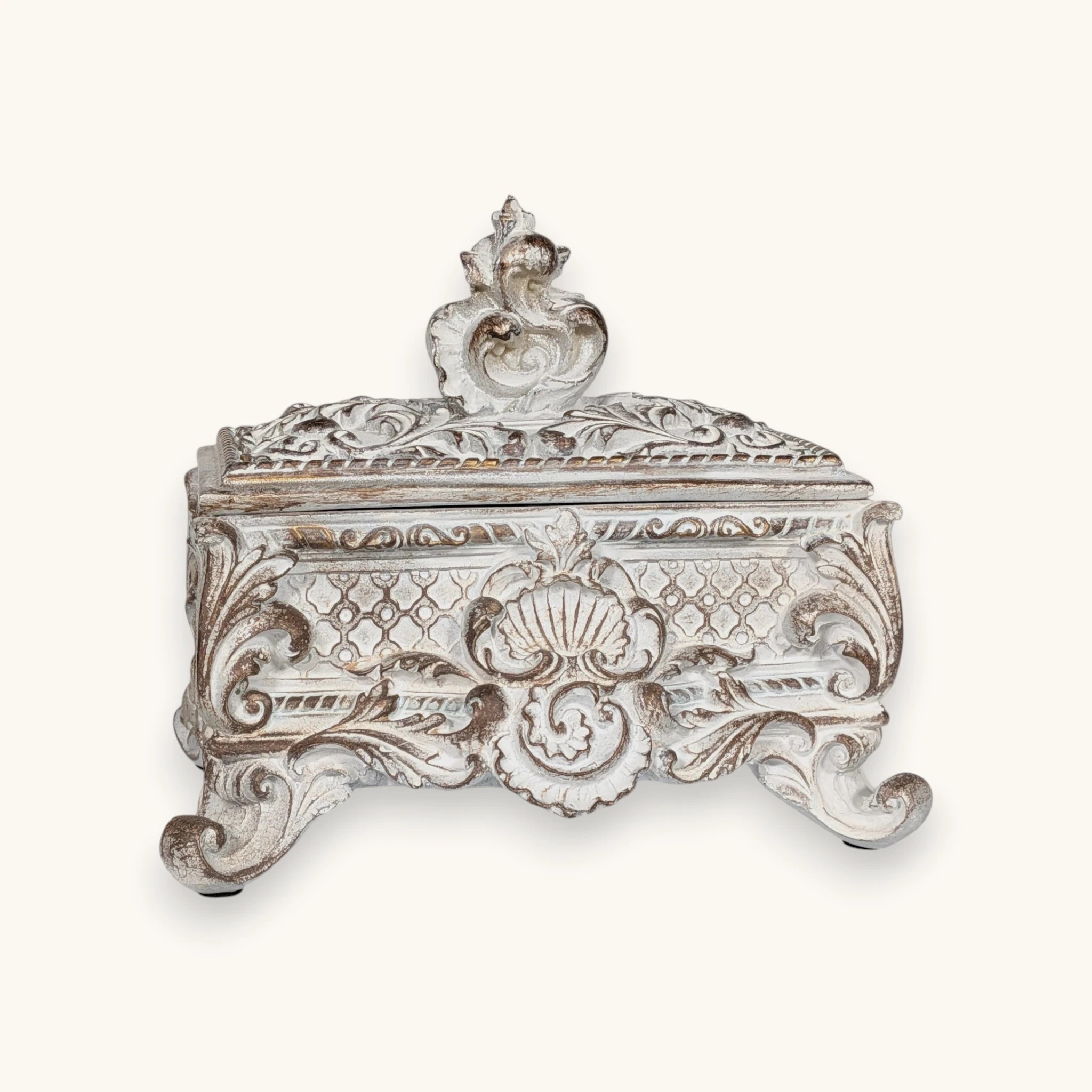 Vintage Decorative Resin Jewellery Box - 24cm