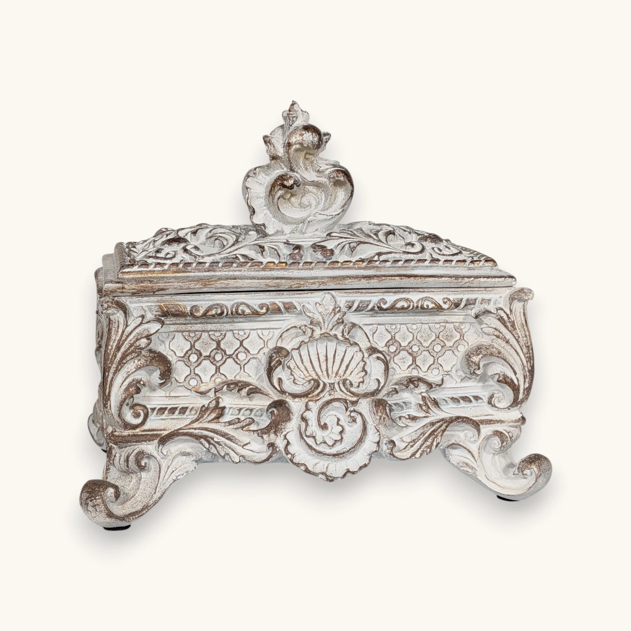 Vintage Decorative Resin Jewellery Box - 24cm