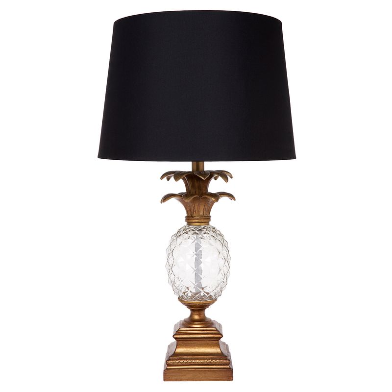 Langley Antique Table Lamp Modern Gold/Black 66cm