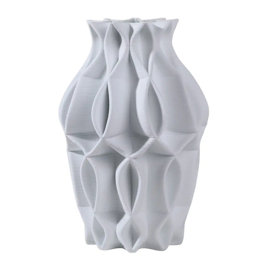 Lara Modern White 3D Ceramic Vase Large