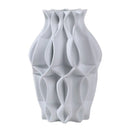 Lara Modern White 3D Ceramic Vase Large - Luxury Co