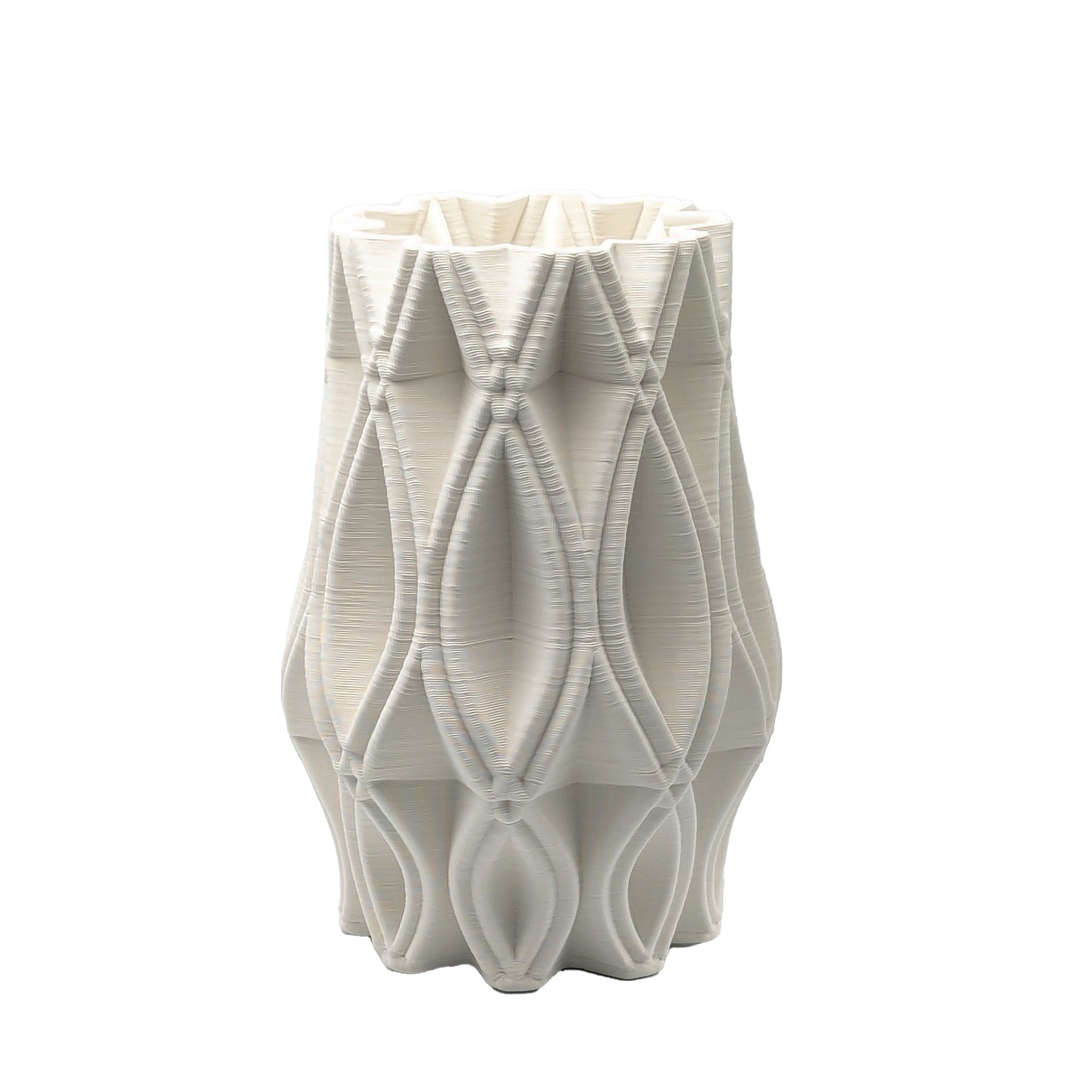 Lara Modern White 3D Ceramic Vase Large